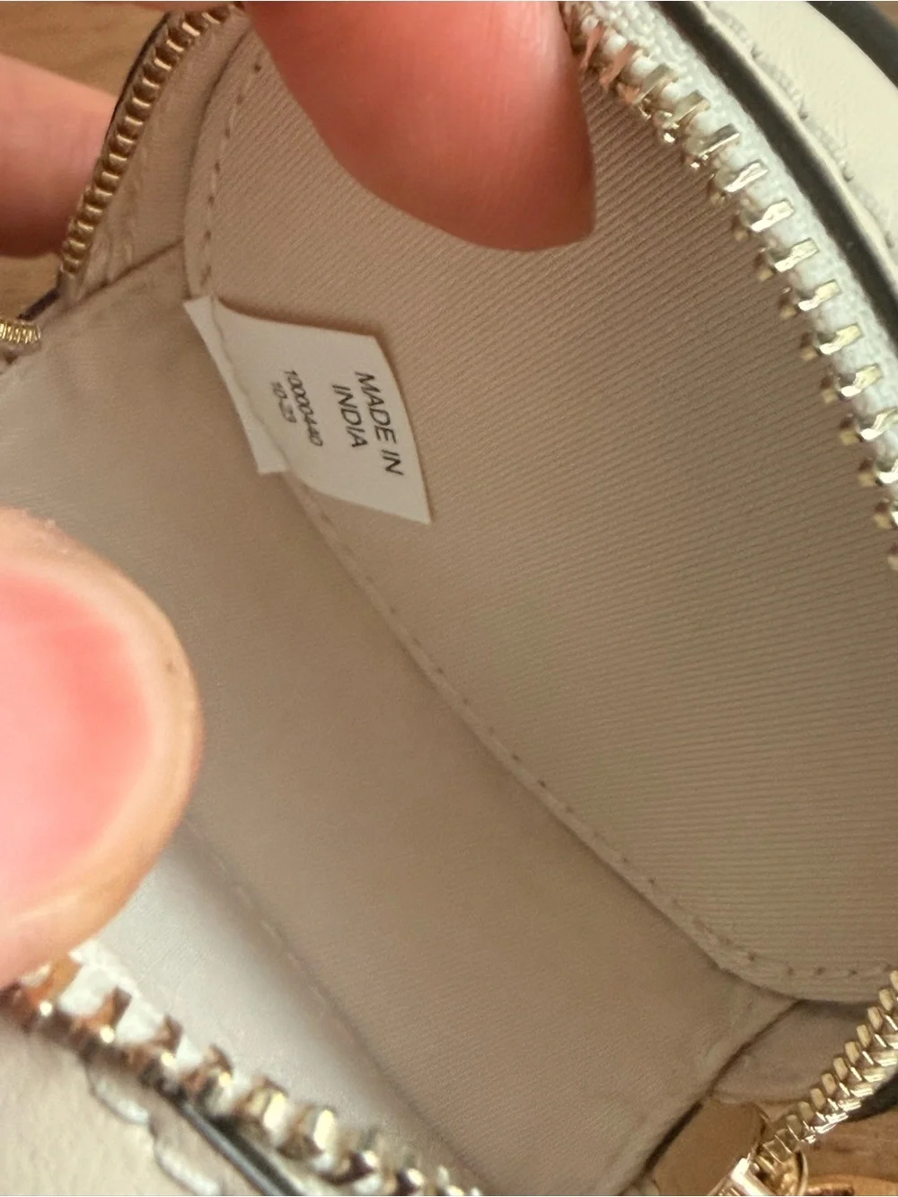 Tory Burch Thea Croc-Embossed Round Coin Pouch with Gold Hardware